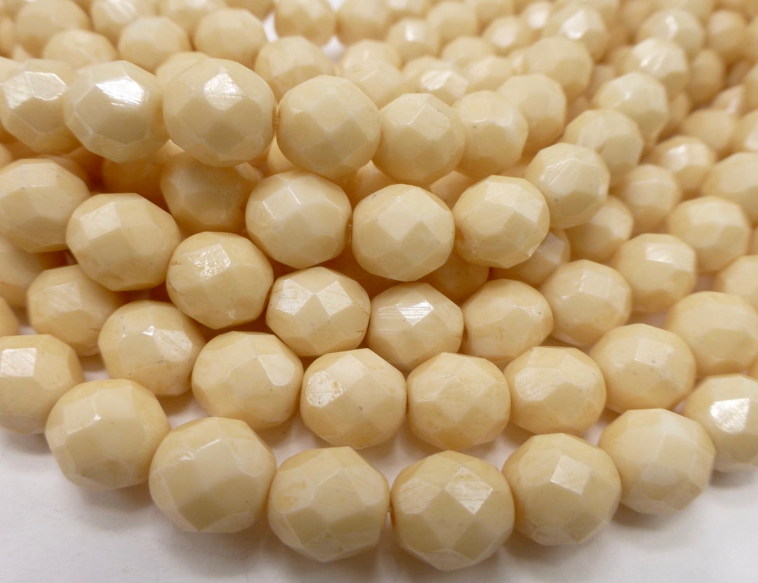 50 Beautiful Czech Glass Fire Polished Round Glass Beads in Etsy