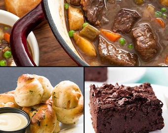 Sunday Supper – Hearty Comfort Food Gift Box, Family Dinner Care Package, Ready to Eat Meals, Thinking of You or Get Well Gift