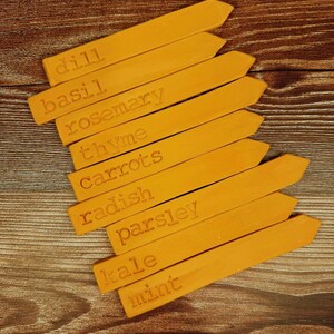 Custom Terracotta Garden Markers: Handmade Clay Plant Labels, Set of 6