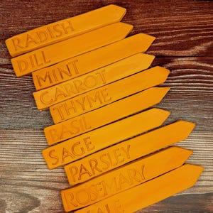 Custom Terracotta Garden Markers: Handmade Plant Labels, Set of 6
