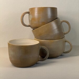 Handmade Stoneware Mug | Organic Modern Coffee Cup | Wheel Thrown Ceramic Mug | Earthy Minimalist Pottery | Unique Coffee Lover Gift