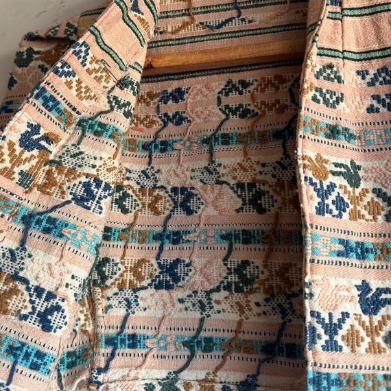 Vintage 30s 40s hand woven puff sleeve cropped ja… - image 7