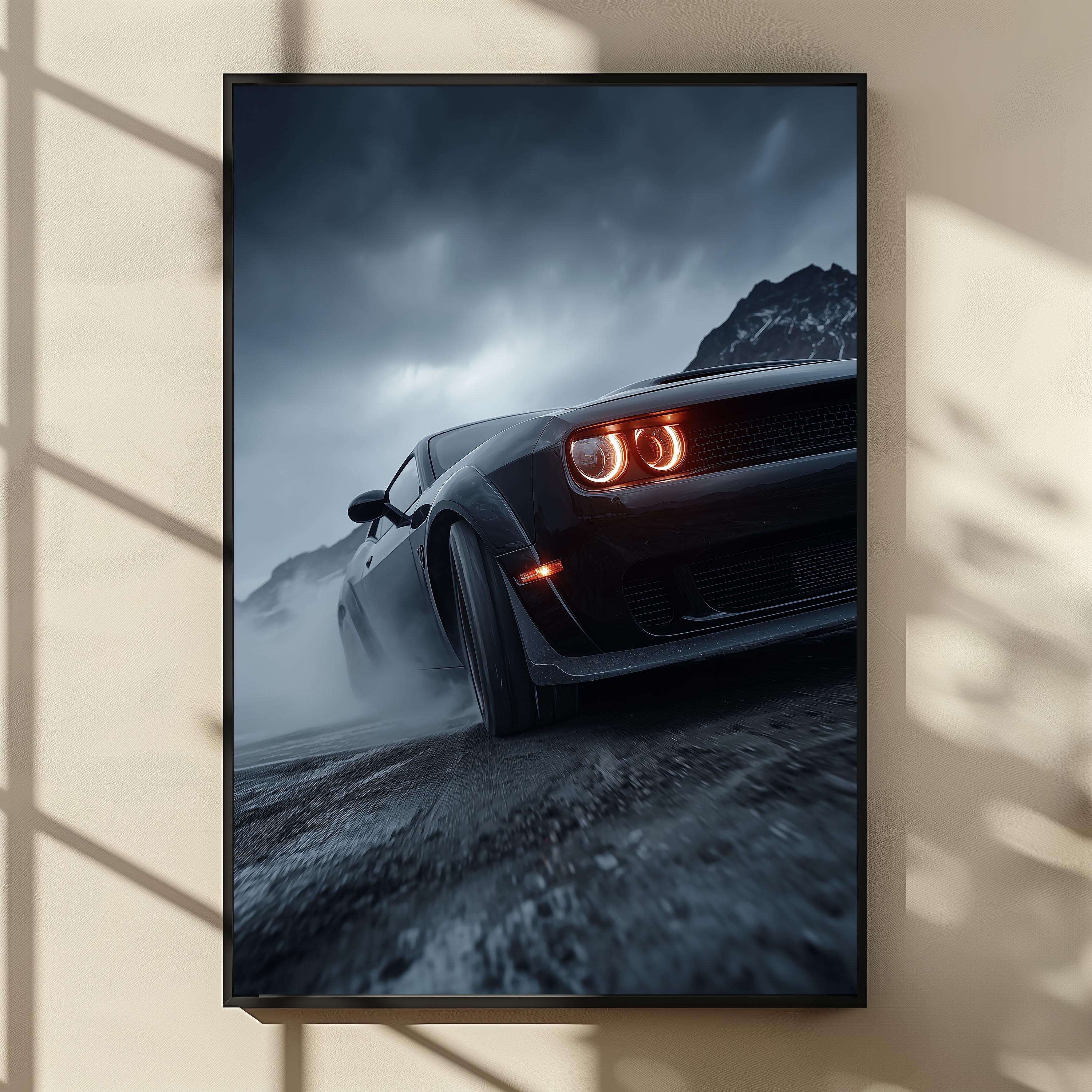 Dodge challenger poster - Etsy 日本