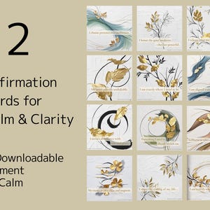Cartes d'affirmation | Jeu de cartes de pleine conscience positive | Amour de soi et motivation | Téléchargement numérique