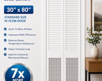 Hi-Flow HVAC Door 30" x 80" | 7x More Airflow Solution