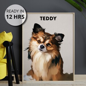 Custom Dog Painting From Photo Custom Pet Portraits Using Pet Photo Personalized Digital Dog Portraits Custom Dog Portraits Custom Pet Art