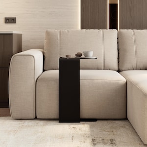 Modern Steel Side Table | Black or White, Custom Size