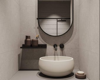 Stainless Steel Bathroom Shelf, Rustproof, Floating Wall Shelf, Black or White