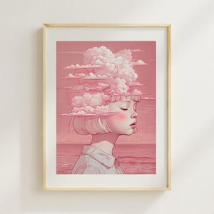 Head in the Clouds Digital Print (Pink)