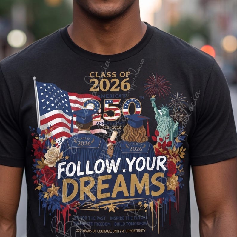 Class of 2026 Graduation Svg, America 250th Anniversary Vector, AI ...