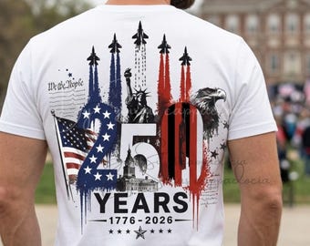 USA 250th Anniversary Shirtdesign Svg Png, Semiquincentennial 1776-2026 T-Shirt, Patriotic American Pride Tee, 4th of July 2026 PNG