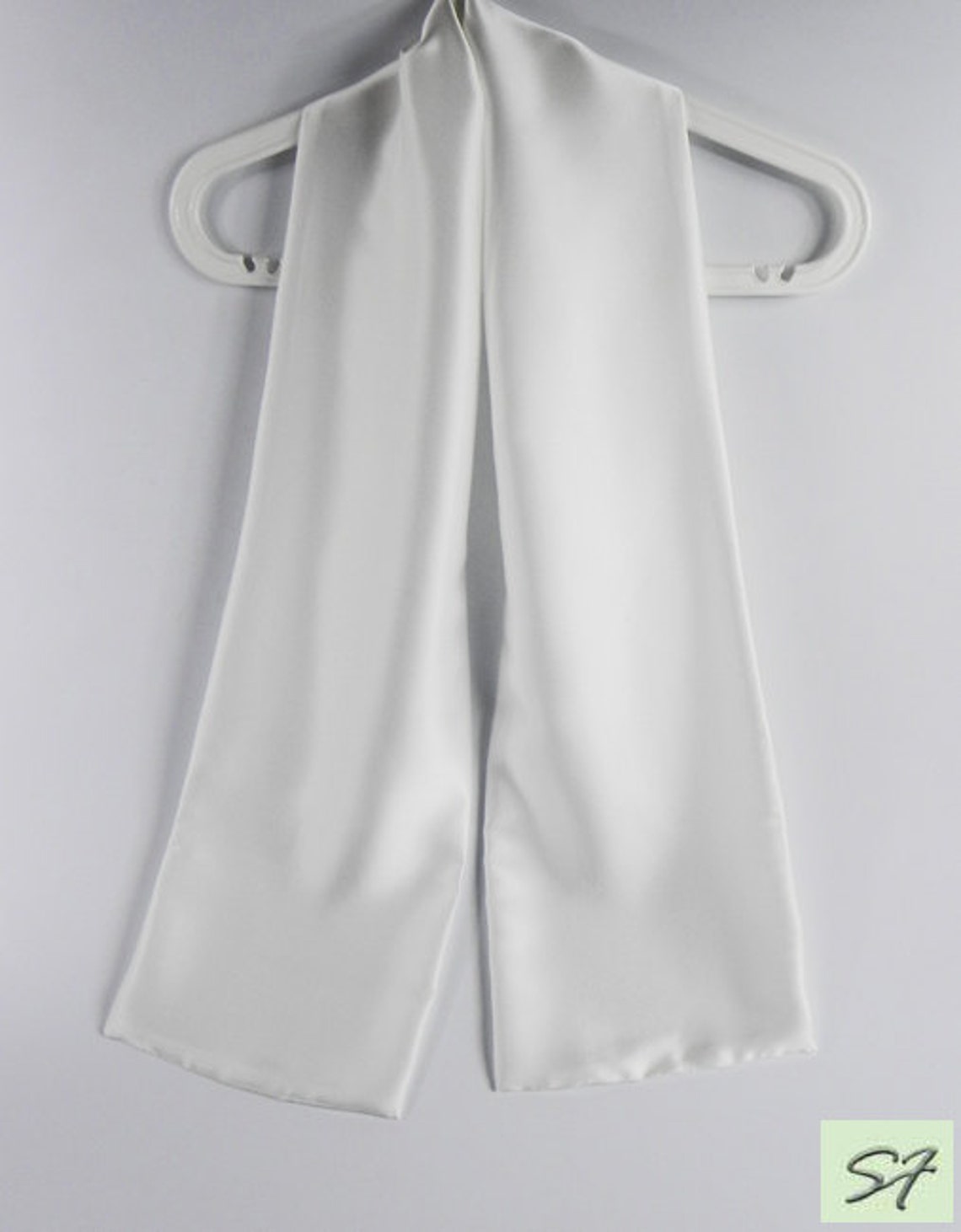 White Silk Scarf for Men Neckerchief Scarf Aviator Scarf Etsy