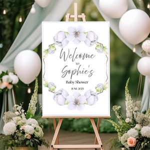 Editable Baby Shower Welcome Sign – DIY Baby Shower Sign Template – Instant Download – Baby Shower Decorations