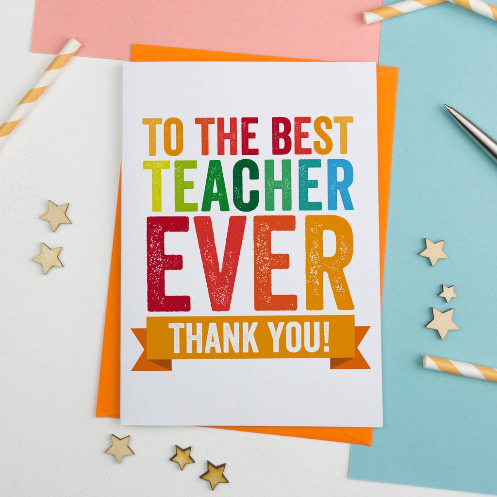 An den besten Lehrer DankeschönKarte Etsy.de