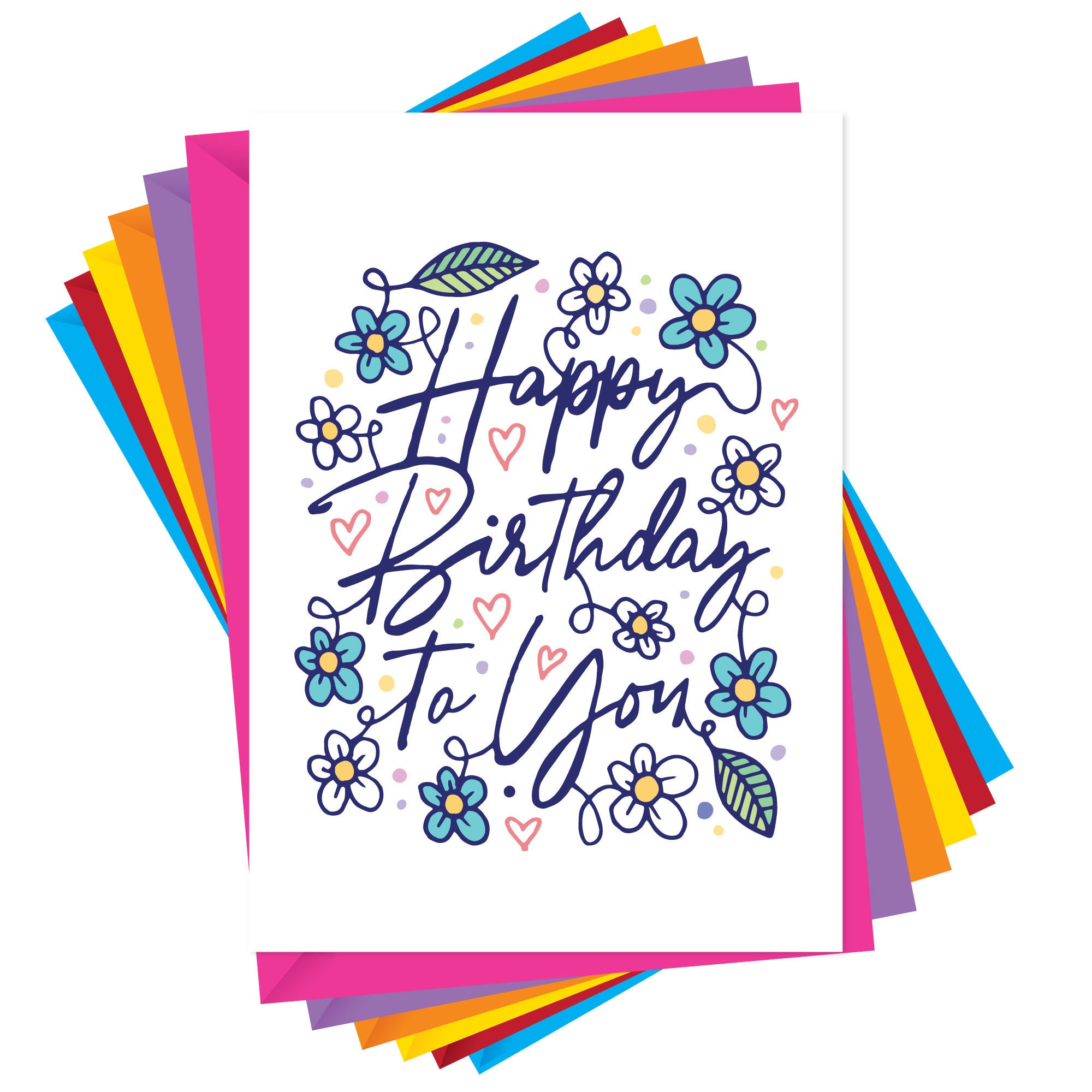 Floral Birthday Card Etsy UK