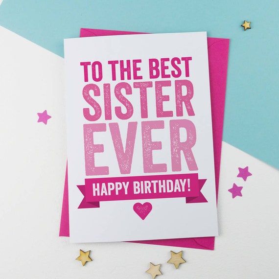 Wonderbaarlijk Zuster verjaardagskaart Vet verjaardagskaart Verjaardag | Etsy OA-88