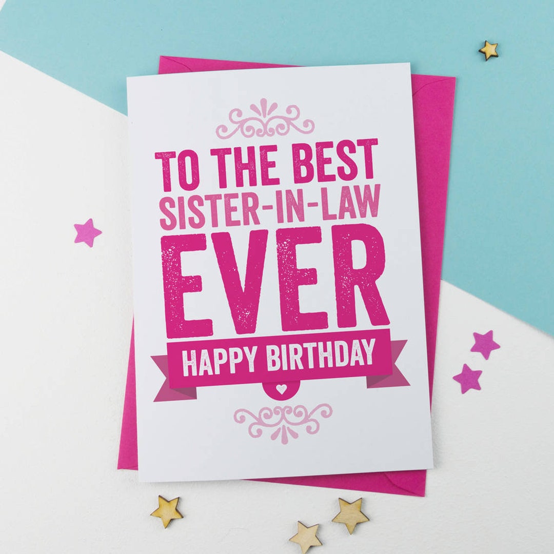 Buy To the Best Sister in Law Birthday Card Online in India - Etsy