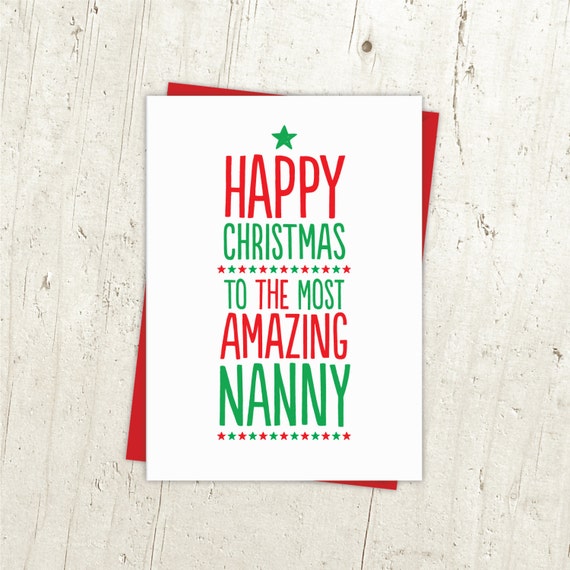 Most Amazing Nanny/Nanna/Nan Christmas Card Etsy