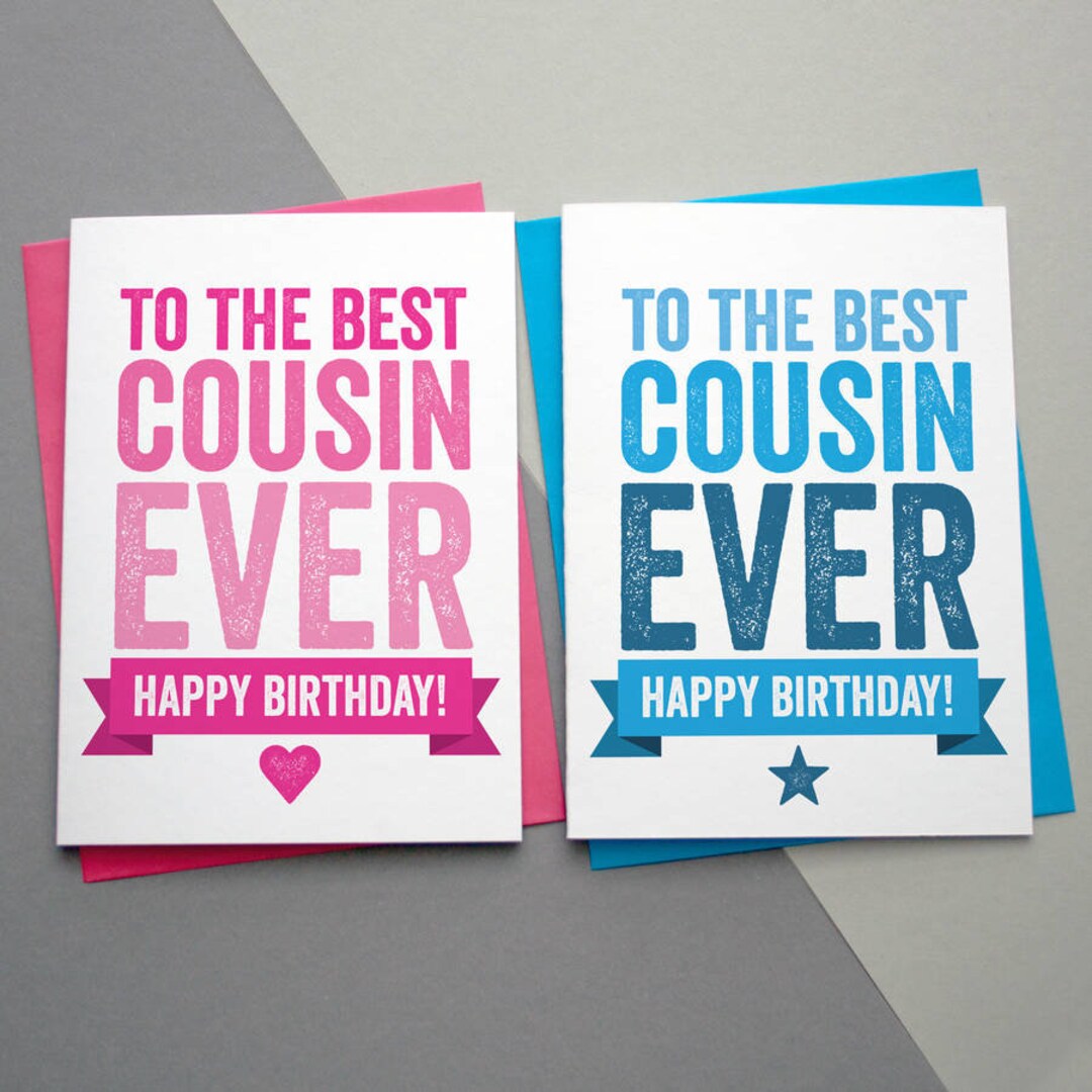 Zum besten Cousin Geburtstagskarte Etsy.de