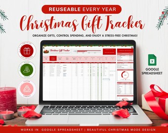 Christmas Gift Tracker | Budget Planner Google Sheets – Stay Organized & Stress-Free