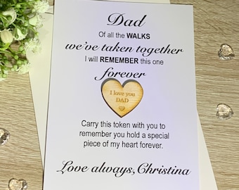 Dad wedding day gift from daughter, Father of the bride card, Mum Dad wedding day card, Rustic wedding gift for dad, Thank you dad, mum gift