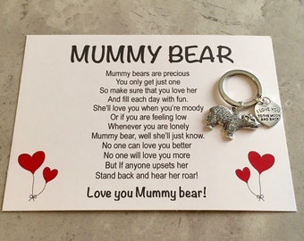 mummy bear keyring