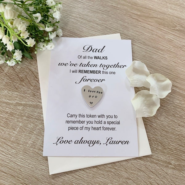 Father of the Bride from daughter gift for wedding day, dad wedding day card, sentimental gift for dad, step dad
