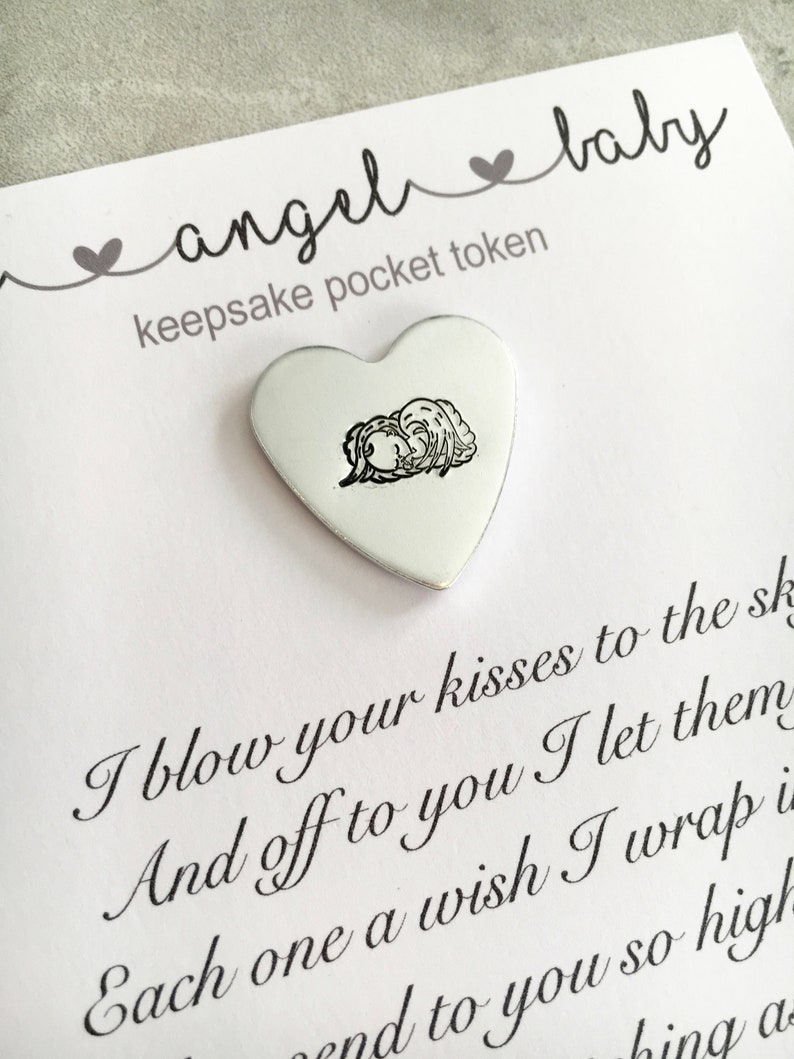 Angel baby miscarriage keepsake angel pocket token baby Etsy