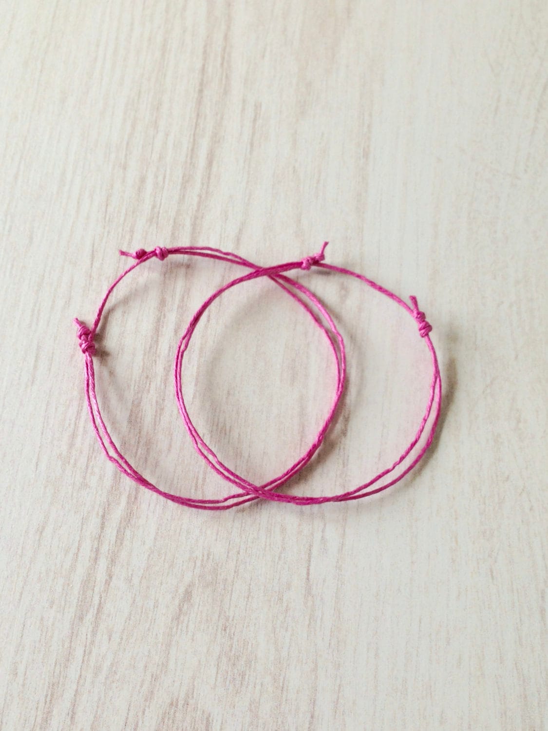 2 x pink string bracelet adjustable cord bracelet mens Etsy
