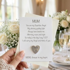 Mum Remembrance Wedding Token: Personalized Memorial Keepsake image 1