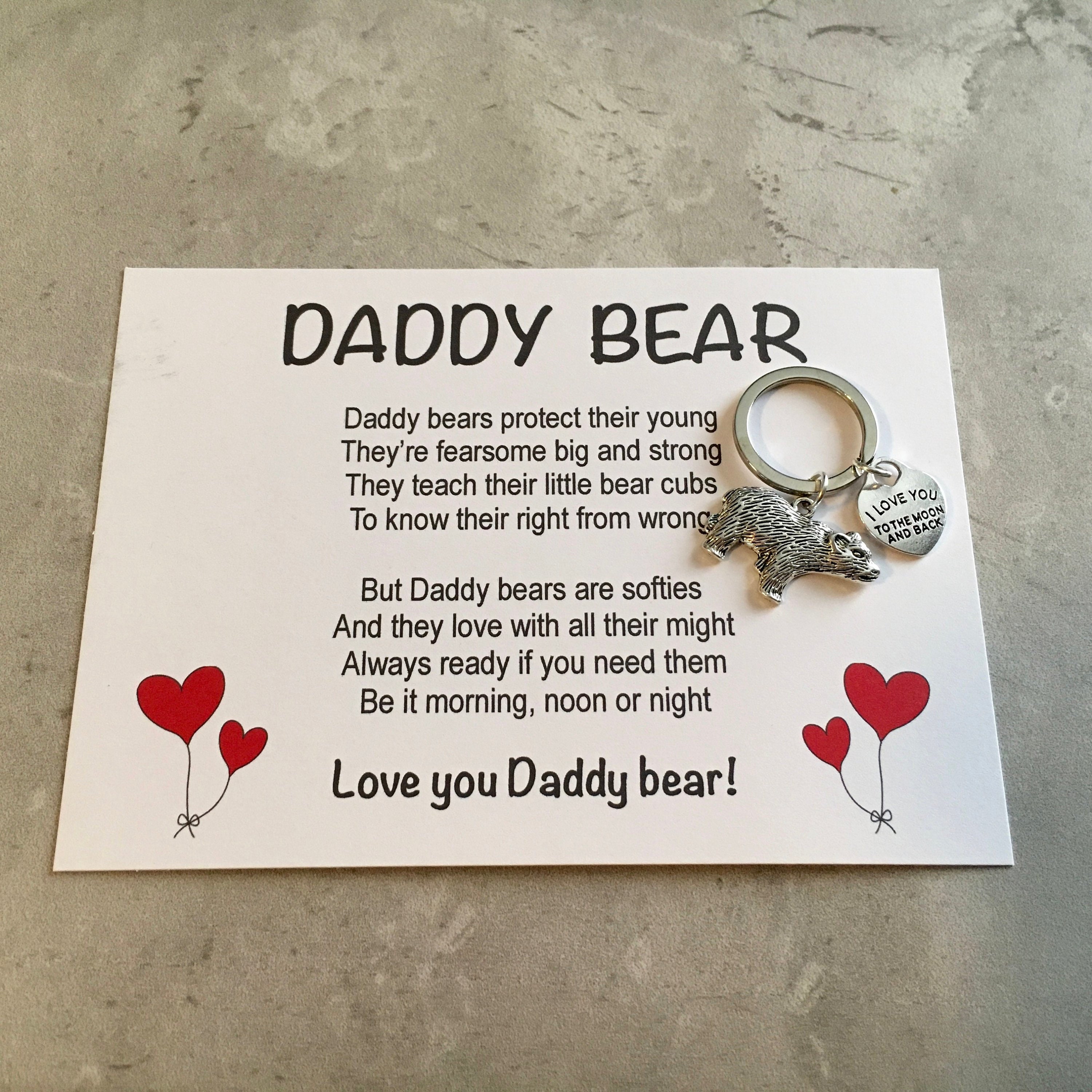Daddy Bear Keepsake Gift Daddy Christmas Gift New Dad - Etsy UK