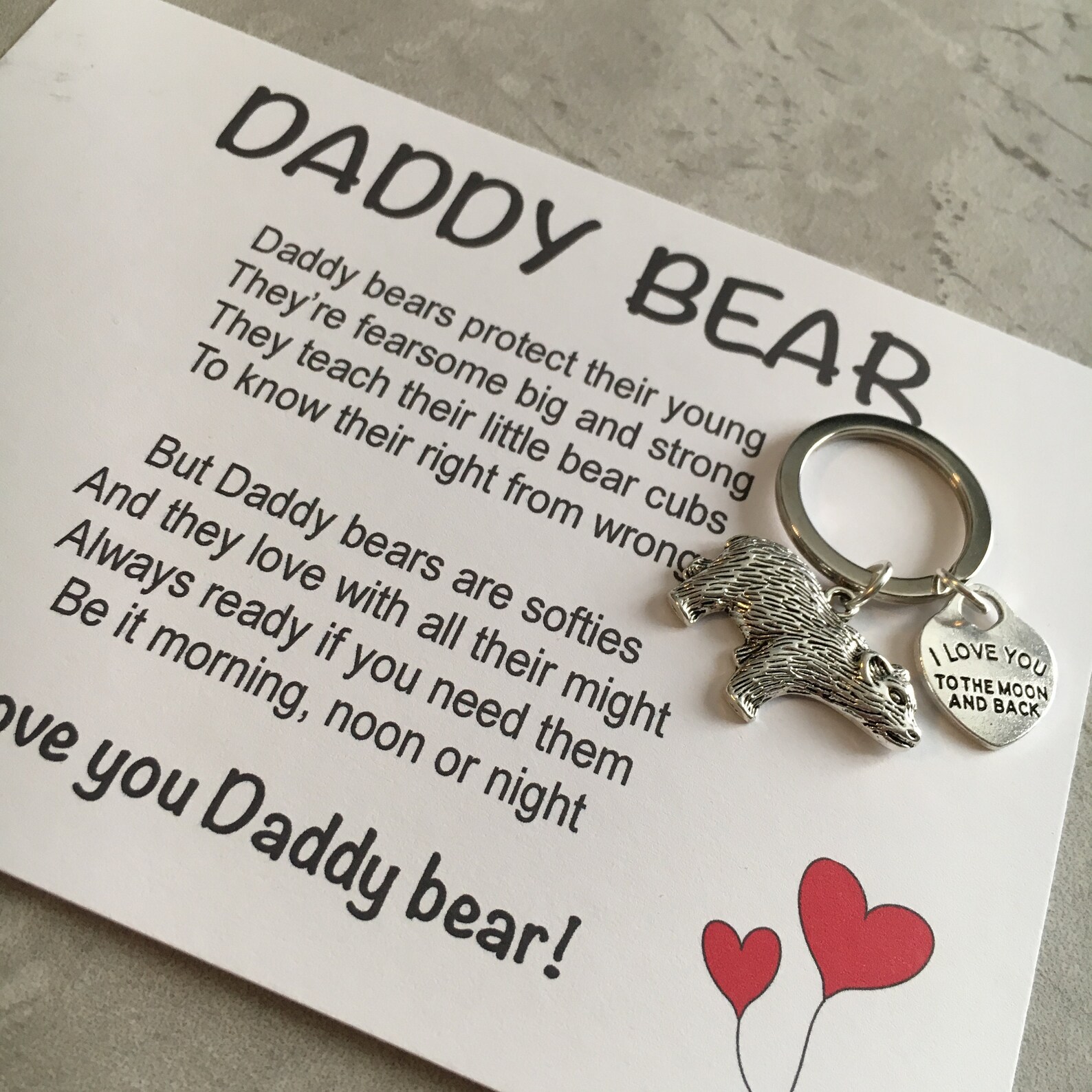 Daddy Bear Keepsake Gift Daddy Christmas Gift New Dad - Etsy UK