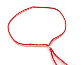 Red string bracelet, red thread bracelet, jewish jewellery, kabbalah bracelet, summer bracelet, red bracelet