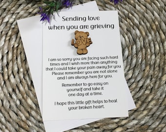 Gift for grieving, sympathy card for bereavement, thinking of you friendship card and love token, always in my thoughts gift, bereavement