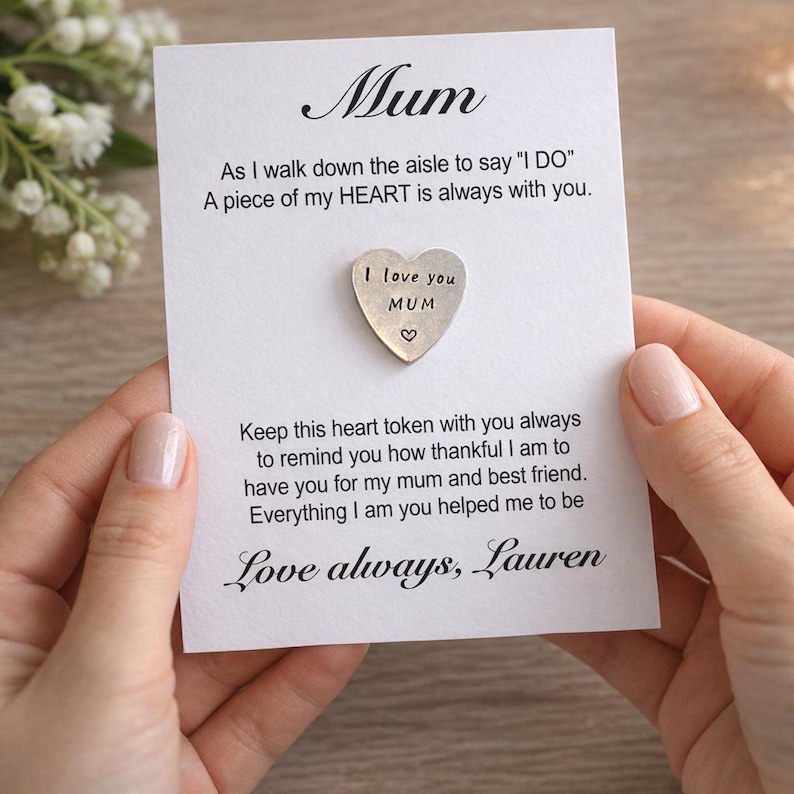 Personalised mother of the bride gift for wedding day, gift for parents image 1