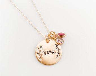 Nana Necklace Mama Grammy Grandma Mom Mother Gram Nana Mimi Nona Children grandkids birthstones Mothers day birthday christmas gift