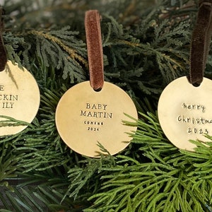 Brass engraved ornaments christmas Clearance