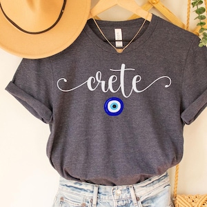 Crete Tee, Crete tShirt, Greek Island TShirt, Crete T-Shirt, Chania Gift, Crete Travel, Greece Vacation, Crete Souvenir