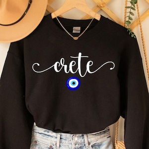 Crete Sweatshirt, Crete tShirt, Greek Island TShirt, Crete T-Shirt, Chania Gift, Crete Travel, Greece Vacation, Crete Souvenir