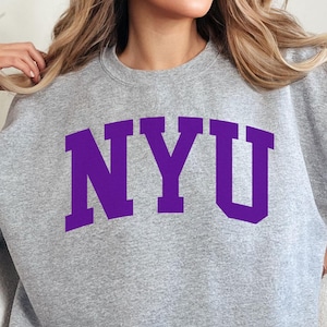 NY Sweatshirt, NYU University tshirt, New York University, NYU graduate, Vintage University/College, New York shirt