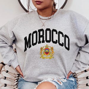 Morocco Sweatshirt, Morocco Tourist, Morocco T-shirt, Morocco Vacation, Morocco Jersey, Morocco Flag, Morocco Fan Gift, Morocco Independence