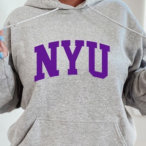 NY Hoodie, NYU University tshirt, New York University, NYU graduate, Vintage University/College, New York shirt