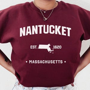Nantucket Sweatshirt, Nantucket Island Tee Shirt Gift, Massachusetts Beach Vacation Tshirt, Nantucket shirt, Nantucket gift