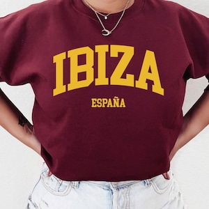 Ibiza Sweatshirt, Ibiza Shirt, Beach Shirt, Retro Sunset Travel Tee, Ibiza Vacation, Palm Tree Shirt, Honeymoon Gift, Vacation Shirt, Island
