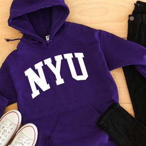 NY Hoodie, NYU University tshirt, New York University, NYU graduate, Vintage University/College, New York shirt
