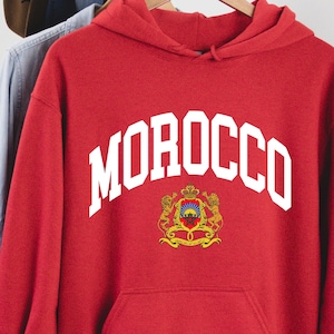Morocco Hoodie, Morocco Tourist, Morocco T-shirt, Morocco Vacation, Morocco Jersey, Morocco Flag, Morocco Fan Gift, Morocco Independence