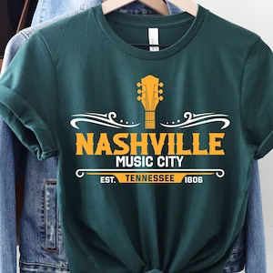 Nashville Tee, Nashville, Country Music, Nashville Guitar, Retro TShirt,Nashville music,  Retro Country, Western Music Lover Gift