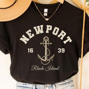 Newport Tee, Newport Rhode Island T-Shirt, T-Shirt for Women, Newport RI Shirt, Preppy T-Shirt for Women, Classic Newport Tee