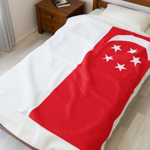Coperta in velluto di Singapore, coperta con bandiera di Singapore, maglia di Singapore, bandiera di Singapore, maglia di Singapore, bandiera di Singapore, Singapore