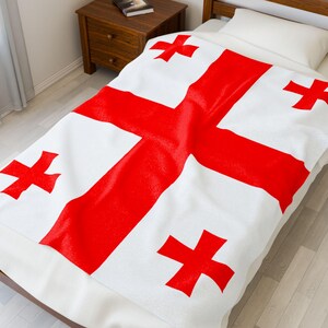 Georgia Velveteen Plush Blanket, Georgia Flag Blanket, Georgia Jersey, Flag of Georgia, Georgia jersey Flag Blanket, Georgia football fans